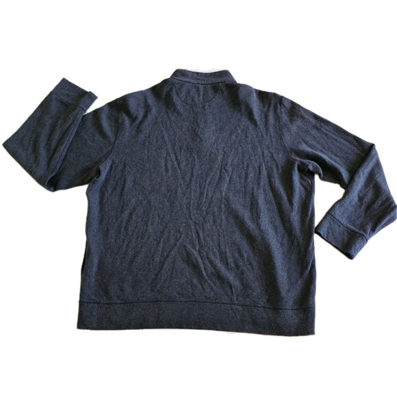 Polo Ralph Lauren Polo Sweater Mens XL Gray LS 1/4 Zip Mock Neck Classic Preppy - Picture 2 of 16